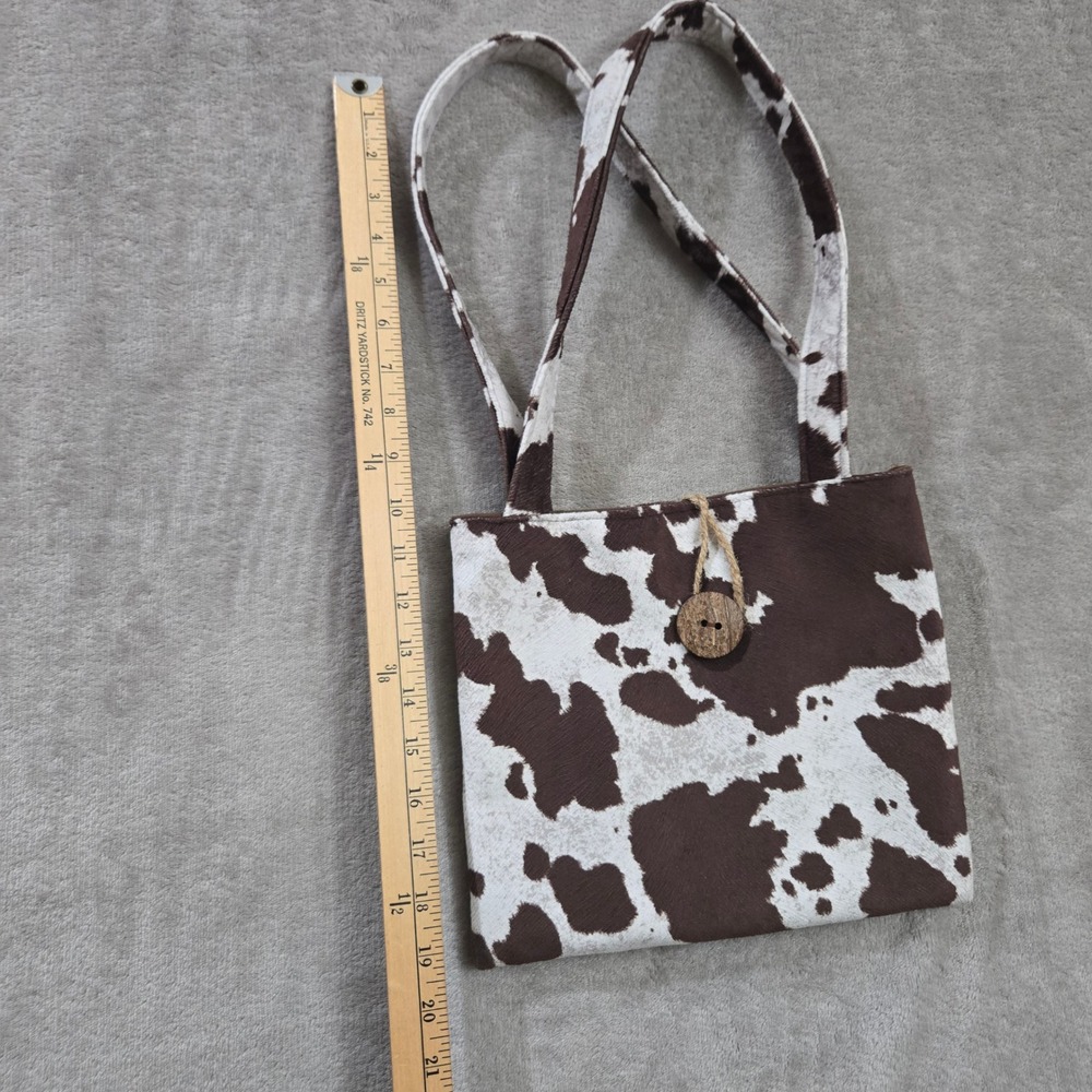 Cow Print Tote Bag Women Brown Western Boho Cowgirl Rodeo Farm Indie Purse - Picture 7 of 8